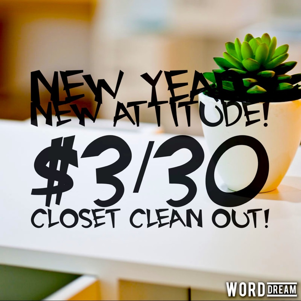 🎉❤️ 3/$30 Closet Clean Out! Bundle and Save!